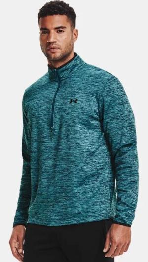 Under Armour Men's UA Armour Fleece 1/2 Zip Long Sleeve T-Shirt - 1357145 - Dark Cyan/Black (463)