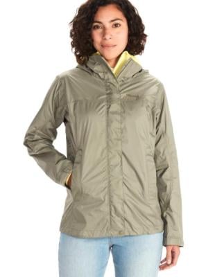 Marmot PreCip Eco Jackets - Women's, Vetiver, Extra Small, 46700-21543-XS