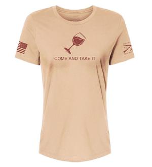 Grunt Style Come and Take it Wine Edition T-Shirt - Women's, Sand Dune, Medium, GS4509-M