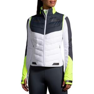 Brooks Run Visible Insulated Vest - Women's, White/Asphalt/Nightlife, L, 221561134.035