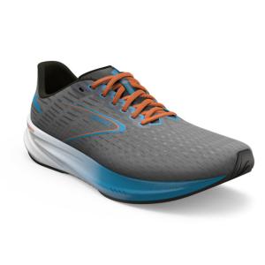 Brooks Hyperion 2 Running Shoes - Men's, Grey/Atomic Blue/Scarlet, 11 Medium, 1104071D020.110