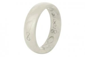 Groove Life Thin Silicone Ring, Pearl/White, 6, 97904