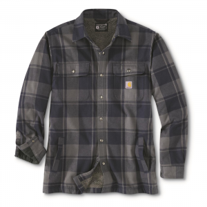 Carhartt Men's Relaxed Fit Flannel Sherpa-Lined Shirt Jacket