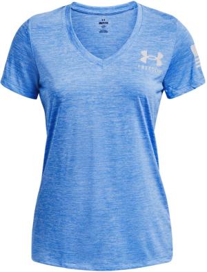 Under Armour Women's Tech Freedom Short-Sleeve Casual Shirt - Carolina Blue Heather XXL
