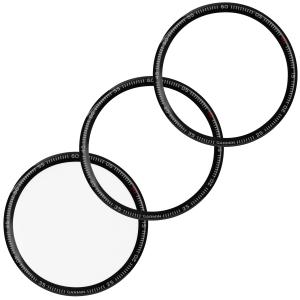 Focus Camera Focus 9H Tempered Glass Screen Protector Film for Garmin Fenix 7X (51mm, 3-Pack) in Black/Clear