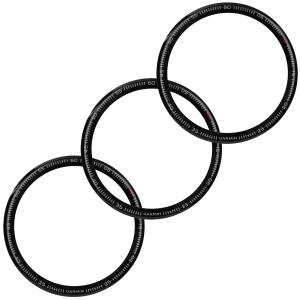 Focus Camera Focus 9H Tempered Glass Screen Protector Film for Garmin Fenix 7S (42mm, 3-Pack) in Black/Clear