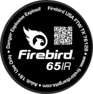 Firebird Targets 65 Infra Red Biodegradable Instant Hit Recognition Flare Target, Black/White, 65mm, 65IR