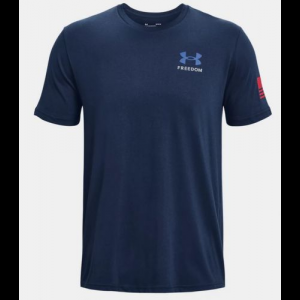 Under Armour Men's Freedom Flag Short-Sleeve Casual Shirt - Midnight Navy/Viral Blue XXL