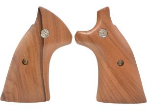 Smith & Wesson Factory Grips S&W K, L-Frame Square Butt Hardwood with Medallions - 282228