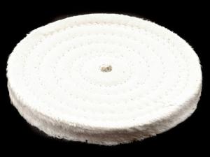 Formax 6 Diameter 1/2" Thick Spiral Sewn Cotton Buffing and Polishing Wheel for 5/8" or 1/2" Arbor Hole - 345884"