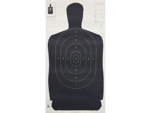 NRA Official Silhouette Target B-27 (24) 50 Yard Paper Black/White Package of 100 - 362147"