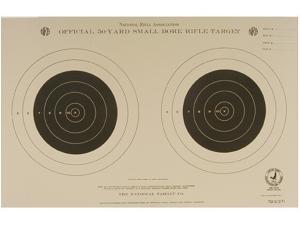 NRA Official Smallbore Rifle Training Target TQ-3/2 50 Yard Tagboard Package of 100 - 641437