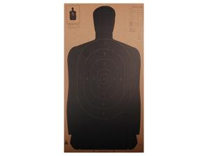 NRA Official Silhouette Target B-27 (24) 50 Yard Cardboard Black Package of 25 - 790004"