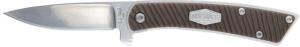Old Timer Slim Folding Knife, 2.6in, 7Cr Stainless Steel, Drop Point Blade, Thin TPE, Sawcut Handle, Clam Pack, 1226419