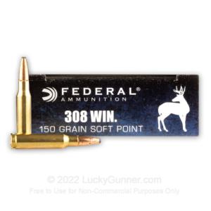 308 - 150 Grain SP - Federal Power-Shok - 200 Rounds