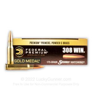 Federal Gold Medal Match .308 Win Ammunition 200 Rounds