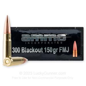 300 AAC Blackout - 150 Grain FMJ - Ammo Inc. - 500 Rounds