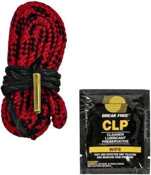KleenBore .338 Cal. Rifle Pull Through Rope Cleaner W/ Breakfree Clp Wipe, RC-338