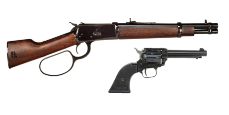 Heritage Mfg 92 Ranch Hand 357 Magnum 6rd 12" Barrel Black Lever Action & Rough Rider .22LR 6rd 4.75" Barrel Black Revolver