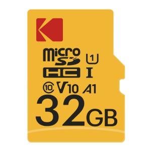 Kodak 32GB Class 10 UHS-I U1 microSDHC Card with Adapter in Yellow