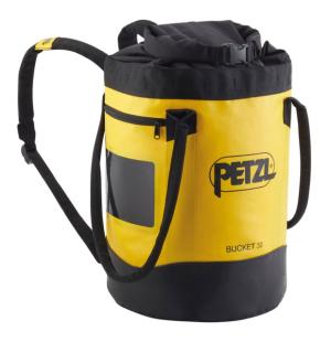 Petzl Freestanding Bucket Rope Bag, Yellow/Black, 30L, S001AA01