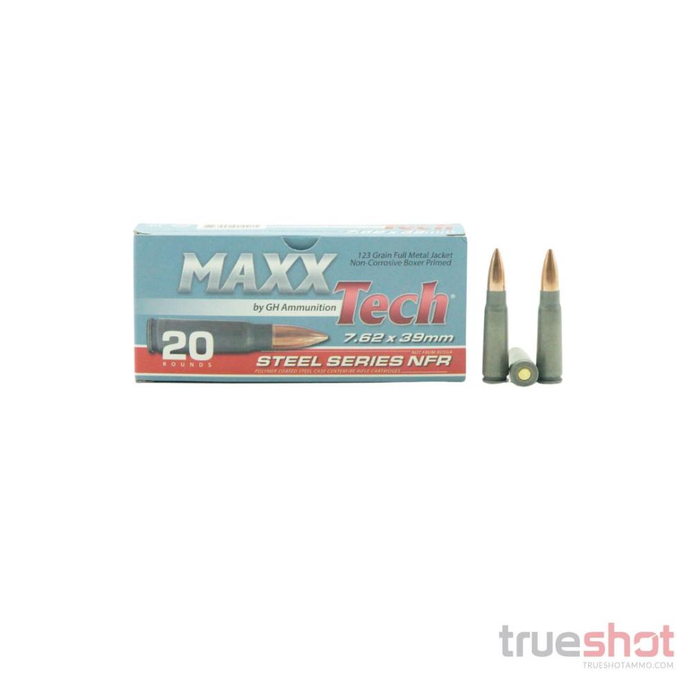 Maxxtech - Steel Series NFR - 7.62x39 - 123 Grain - FMJ - Steel Case - 600 Rd - $400 with code GUNDEALS10