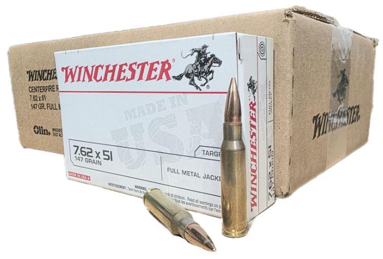 Winchester Target 7.62x51mm, 147gr FMJ, 200rd Case