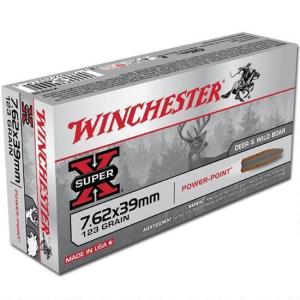 Winchester Power Point 7.62x39mm Ammunition 200 Rounds 123 Grain JSP 2365 fps