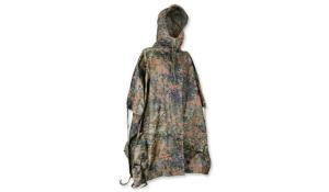 MIL-TEC Ripstop Wet Weather Poncho, Flecktarn Camo, One Size, 10630021