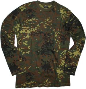 MIL-TEC Long Sleeve T-Shirt - Men's, Flecktarn Camo, 3XL, 11065021-907