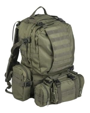 MIL-TEC Assembly Defense 36L Pack, 100% Polyester, Polyvinylchloride coated, Olive Drab, 36L, 14045001