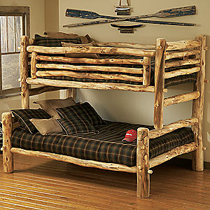 Cabela's Mountain Woods Furniture Aspen Log Bunk Beds - Natural
