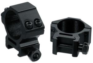 Leapers UTG ACCUSHOT 30mm/2PCs Low Profile Picatinny/Weaver Rings, Black, RGWM-30L4