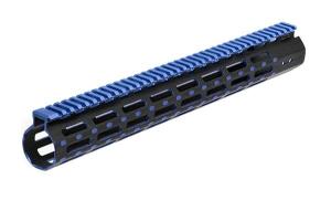 UTG Pro M-LOK AR15 15in Super Slim Rail, Black / Blue 2-Tone, MTU019SSMB2