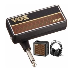 Korg VOX AP2AC amPlug 2 AC30 Guitar Headphone Amplifier with Closed-Back Over-Ear Headphones in Black