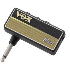 Vox Amplug 2 Blues (AP2BL) Guitar Headphone Amplifier with Headphones Bundle in Black