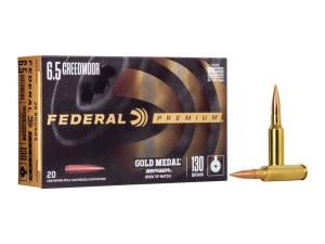 Federal Premium Gold Medal Berger Ammunition 6.5 Creedmoor 130 Grain Berger Hybrid Open Tip Match - 494122