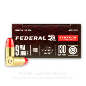 9mm - 130 Grain Total Synthetic Jacket - Federal Syntech PCC - 500 Rounds
