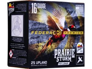 Federal Premium Prairie Storm Ammunition 16 Gauge 2-3/4 1-1/8 oz Copper Plated Shot - 952859"