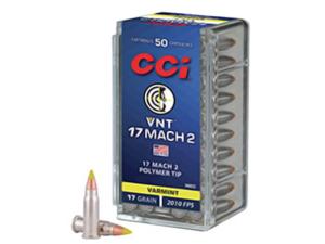 CCI Varmint Ammunition 17 Hornady Mach 2 (HM2) 17 Grain Speer VNT - 378513