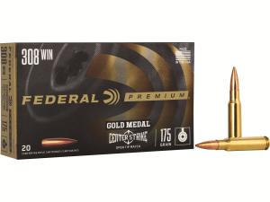 Federal Premium Gold Medal Centerstrike Ammunition 308 Winchester 175 Grain Open Tip Match - 126485
