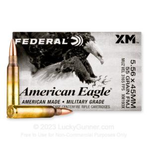 5.56x45 - 55 Grain FMJBT XM193 - Federal American Eagle - 500 Rounds