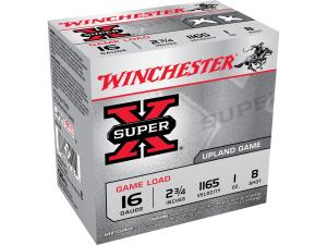 Winchester Super-X Game Loads Ammunition 16 Gauge 2-3/4 1 oz #8 Shot Box of 25 - 137465"