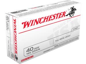 Winchester USA .40 S&W Ammunition 500 Rounds, FMJFN, 165 Grain