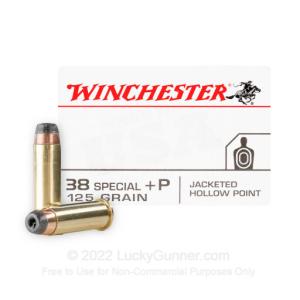 38 Special - +P 125 Grain JHP - Winchester USA - 500 Rounds