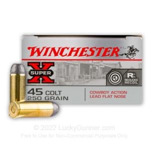 Winchester Super X .45 Colt Ammunition 500 Rounds, LFN, 250 Grain
