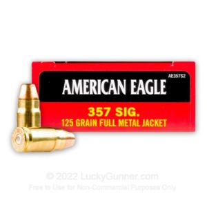 357 Sig - 125 Grain FMJ - Federal American Eagle - 1000 Rounds