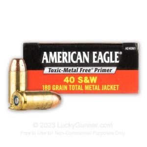 40 S&W - 180 Grain TMJ - Federal American Eagle IRT - 1000 Rounds