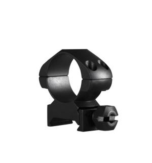 Hawke Sport Optics Precision Steel Rings Weaver 1in Medium 2pc With Nut, Black, 23001