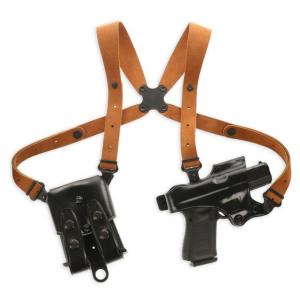 Galco Jackass Rig Shoulder System, AMT Hardballer, Left hand, Premium Steerhide Finish, Black, Leather JR213B